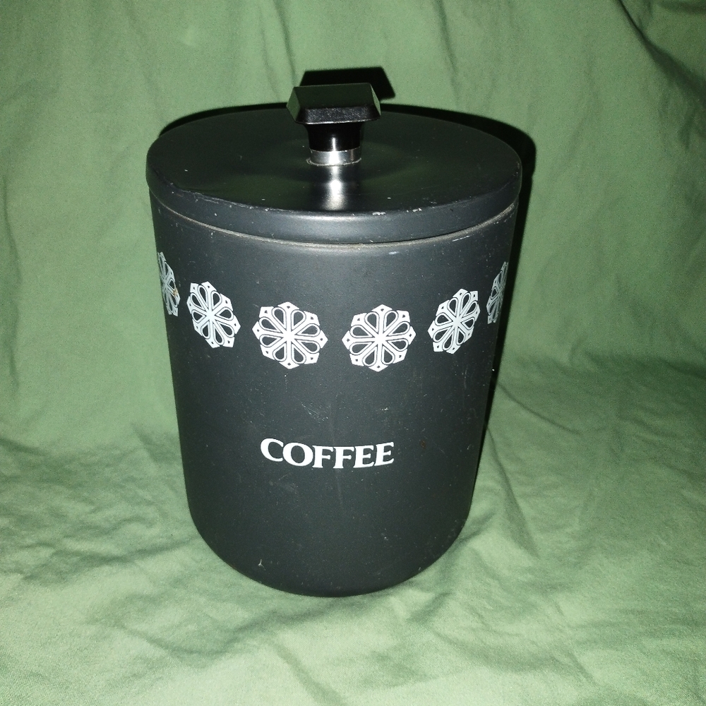 Vintage Miracle Maid Coffee Canister Snowflake